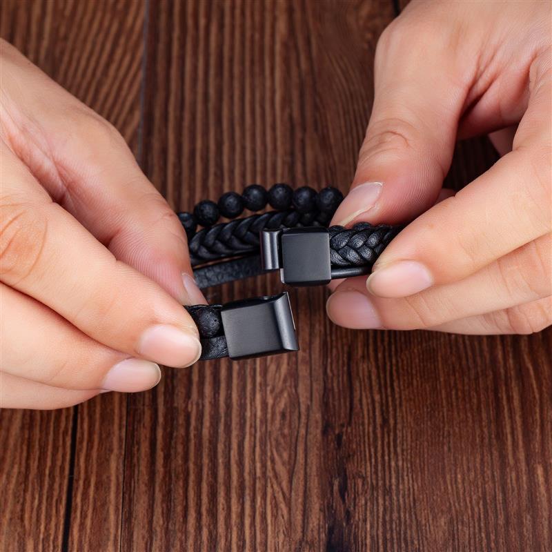 Pulseira de Couro Masculina HardStyle