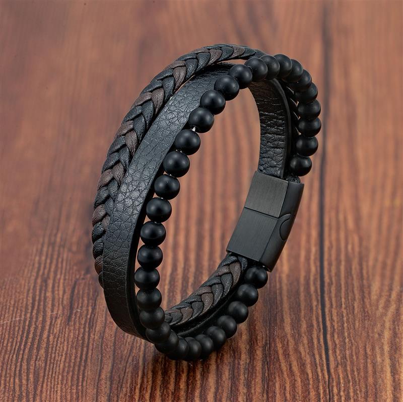 Pulseira de Couro Masculina HardStyle