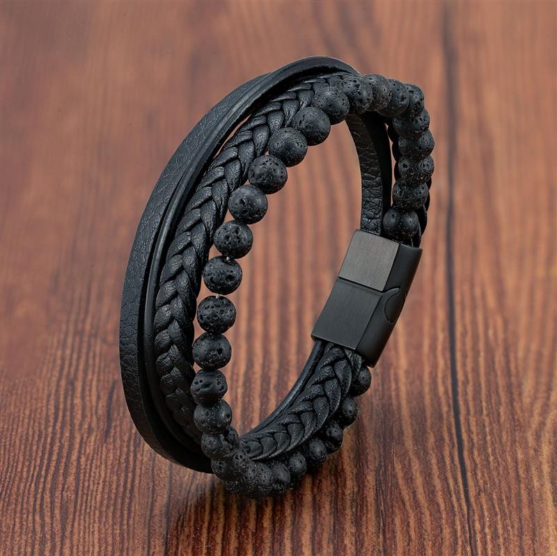 Pulseira de Couro Masculina HardStyle