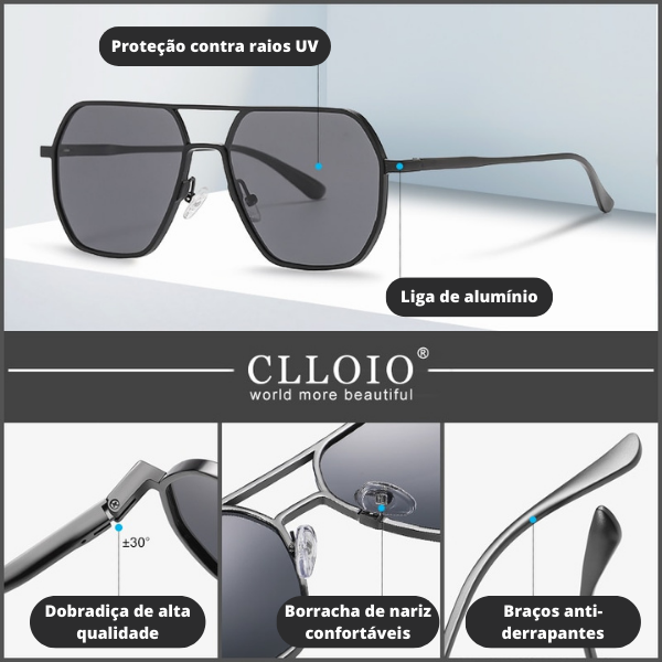Óculos de Sol Polarizado Metalizado