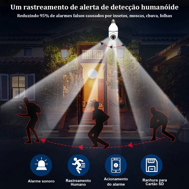 Câmera Wifi Giratória 360 full HD com Visão Noturna