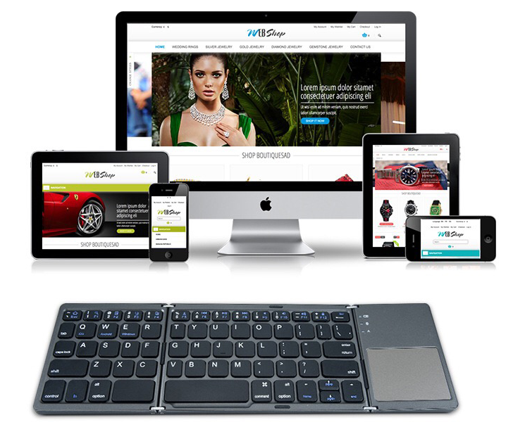 Teclado Dobrável Bluetooth Wireless