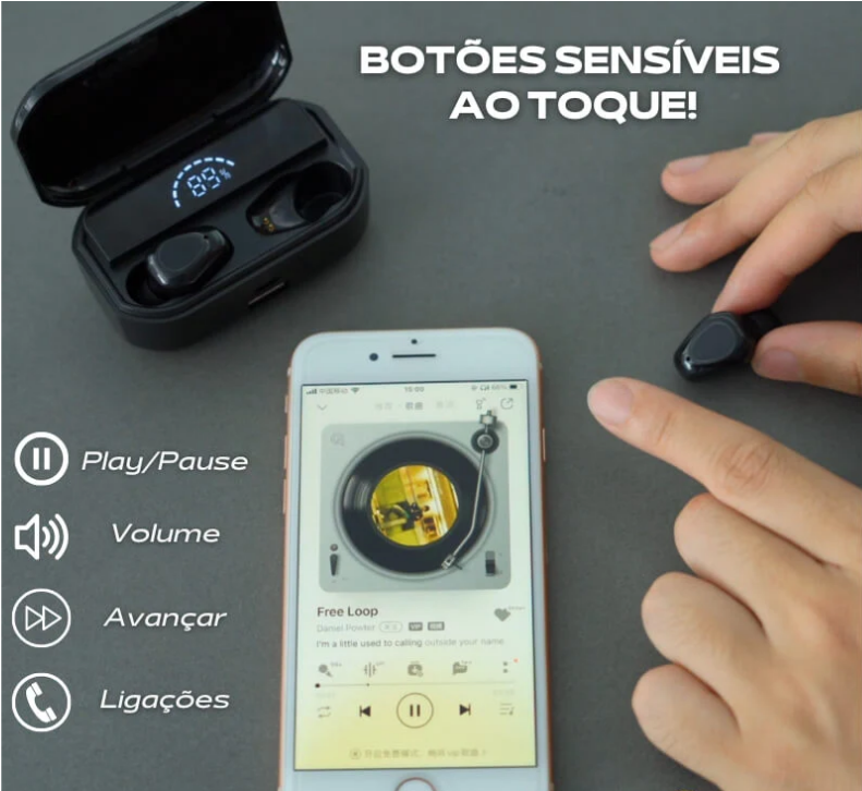 Fone Bluetooth à Prova D'água - AlphaPod Pro