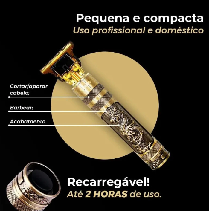 Máquina De Barbear Profissional Recarregável