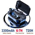 G02 tws 5.0 bluetooth 9d estéreo fone de ouvido sem fio ipx7 à prova dwaterproof água fones 3300 mah led smart power bank telefone titular