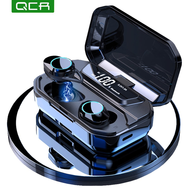 G02 tws 5.0 bluetooth 9d estéreo fone de ouvido sem fio ipx7 à prova dwaterproof água fones 3300 mah led smart power bank telefone titular