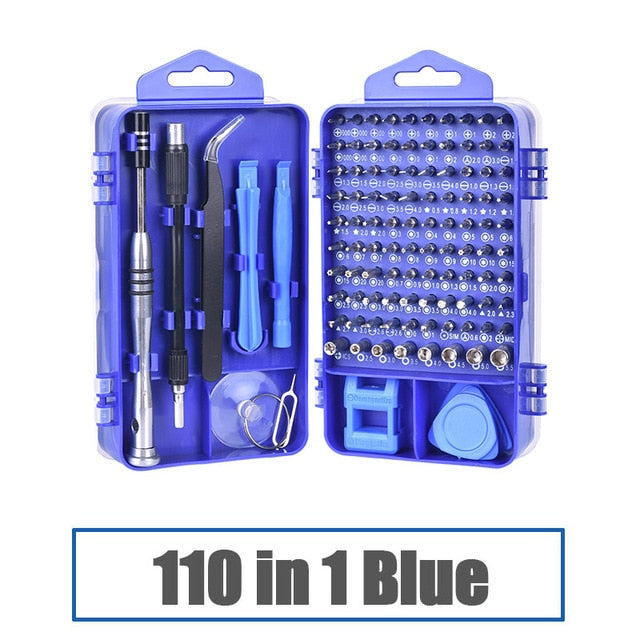 Kindlov kit de ferramentas reparo do telefone chave de fenda conjunto precisão 115 em 1 torx magnético hex bit driver bits isolados multitools