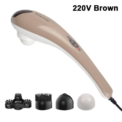 Luyao 4 em 1 massageador de pescoço elétrico martelo massagem volta relaxar multifuncional vértebra cervical rolo massagem vara