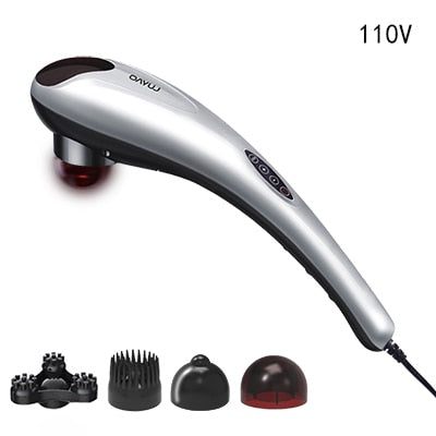 Luyao 4 em 1 massageador de pescoço elétrico martelo massagem volta relaxar multifuncional vértebra cervical rolo massagem vara
