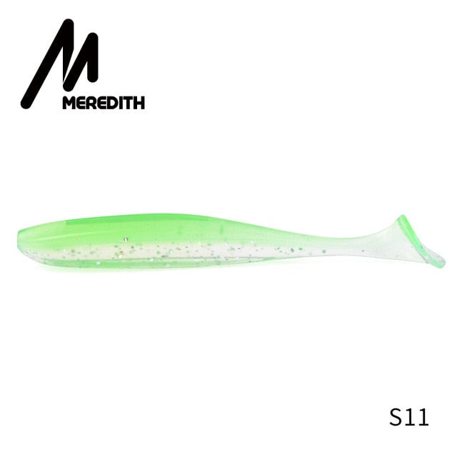 Meredith fácil shiner iscas de pesca 50mm 75mm 100mm 130mm wobblers carpa pesca iscas macias silicone artificial duplo cor iscas
