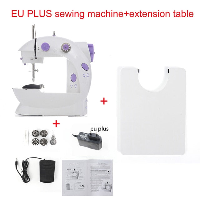 Mini máquina de costura elétrica para casa máquina de costura para costura máquina de costura portátil luz ajuste de velocidade
