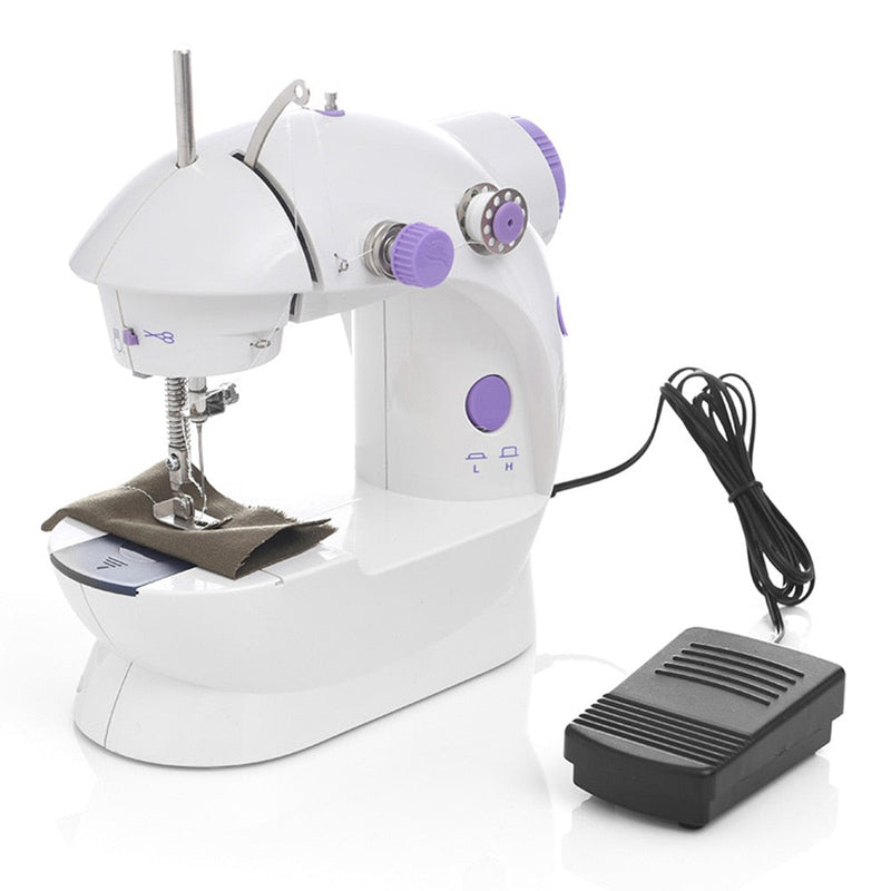 Mini máquina de costura elétrica para casa máquina de costura para costura máquina de costura portátil luz ajuste de velocidade