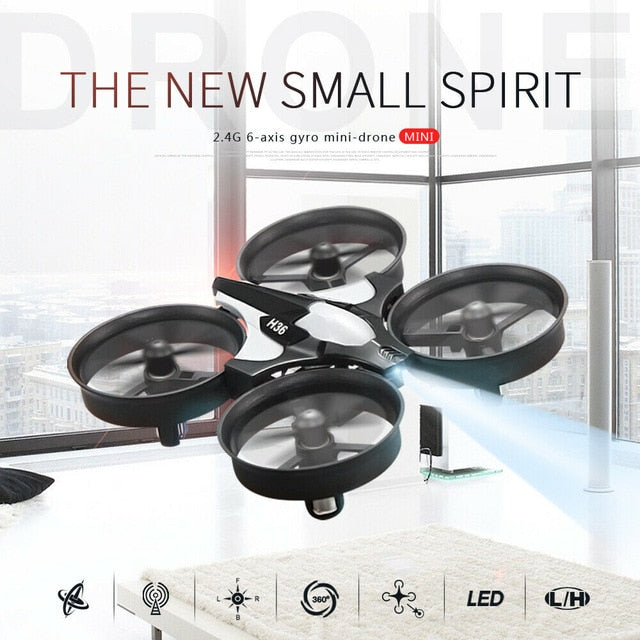 Mini zangão 2.4g jjrc h36 6-axis giroscópio 360 ° virar aeronaves um retorno chave mini quadcopter rc zangão crianças brinquedo presente