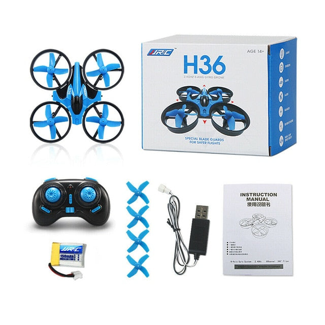 Mini zangão 2.4g jjrc h36 6-axis giroscópio 360 ° virar aeronaves um retorno chave mini quadcopter rc zangão crianças brinquedo presente