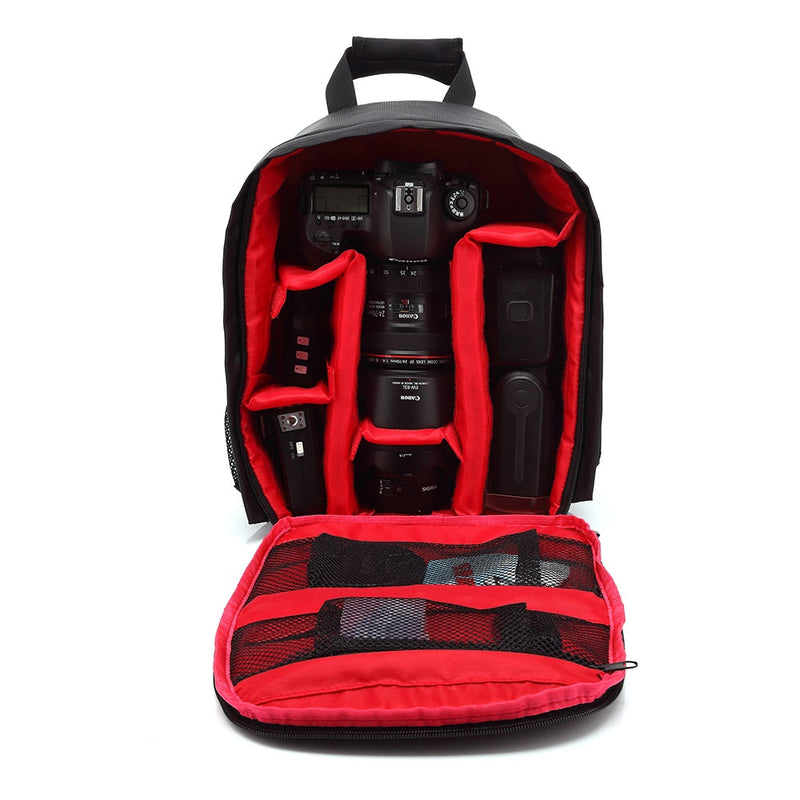 Multi-funcional câmera mochila de vídeo digital dslr saco impermeável ao ar livre câmera foto saco caso para nikon/para canon/dslr