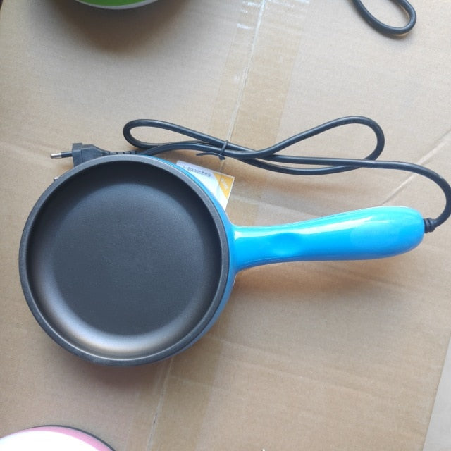 Multifuncional casa mini ovo omelete panqueca bife frito frigideira elétrica antiaderente fervida ovo caldeira a vapor ue eua