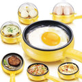 Multifuncional casa mini ovo omelete panqueca bife frito frigideira elétrica antiaderente fervida ovo caldeira a vapor ue eua