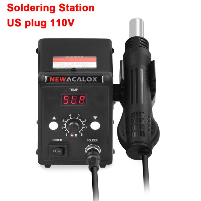 Newacalox 858d 700 w ue/eua pistola de ar quente smd bga retrabalho estação de solda secador de cabelo industrial pistola calor desoldering ferramenta de solda