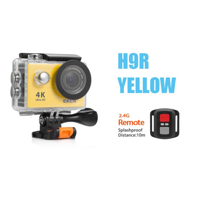 Nova chegada! original eken h9r/h9 ultra hd 4 k câmera de ação 30m à prova dwaterproof água 2.0 screen tela 1080p esporte câmera ir extrema pro cam