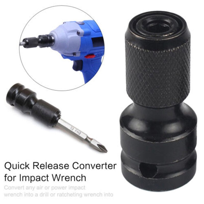 Nova hex shank chave de acionamento soquete broca de energia 1/2 Polegada quadrado a 1/4 Polegada crv sextavado soquete adaptador fêmea broca chuck conversor