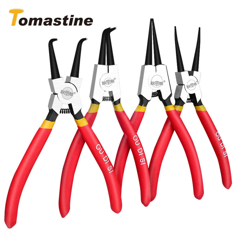 Portátil 7 "interno externo alicate clipes de retenção multifuncional anel snap circlip alicates para ferramenta mão