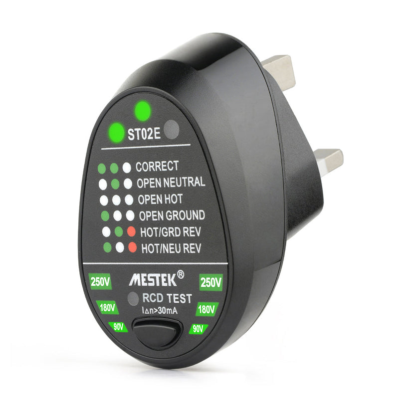 Prático profissional backlight display rcd elétrica soquete tester terra fio tester ampla gama de aplicações