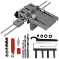 Profissional carpintaria punch locator passador de madeira gabarito guia de perfuração ajustável para diy mobiliário conectar ferramentas posição