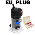 Prostormer roteador trimmer mini 650 w de madeira elétrica laminado borda com saco poderoso 6.35mm chuck carpintaria trimmer ferramentas elétricas