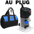 Prostormer roteador trimmer mini 650 w de madeira elétrica laminado borda com saco poderoso 6.35mm chuck carpintaria trimmer ferramentas elétricas