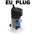 Prostormer roteador trimmer mini 650 w de madeira elétrica laminado borda com saco poderoso 6.35mm chuck carpintaria trimmer ferramentas elétricas