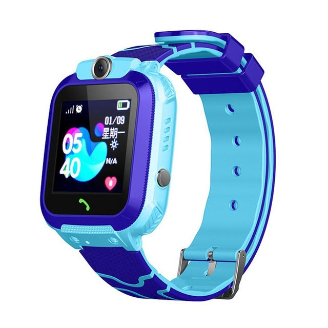 Q12b crianças relógio inteligente telefone à prova dlbs água lbs smartwatch crianças posicionamento chamada 2g sim cartão localizador remoto relógio meninos meninas