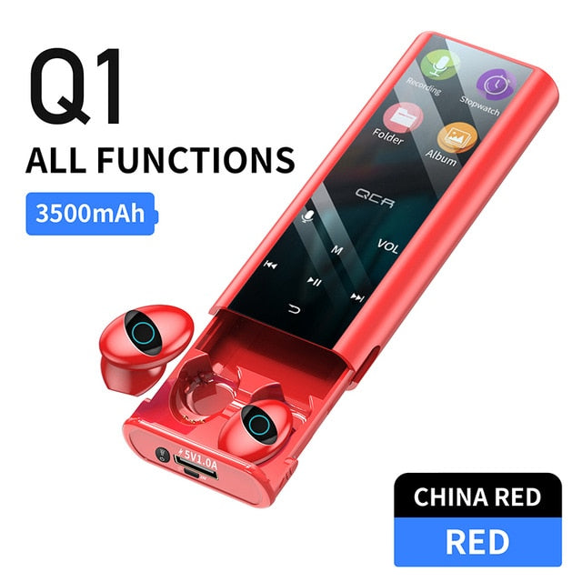 Qcr q1 sem fio bluetooth fone de ouvido fones multi-função mp3 player mais hearest ipx7 impermeável 9d tws fone de ouvido 6000 mah power bank