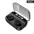 Qcr tws sem fio fone de ouvido bluetooth 5.0 fones de exibição de energia controle toque esporte estéreo sem fio caixa carregamento
