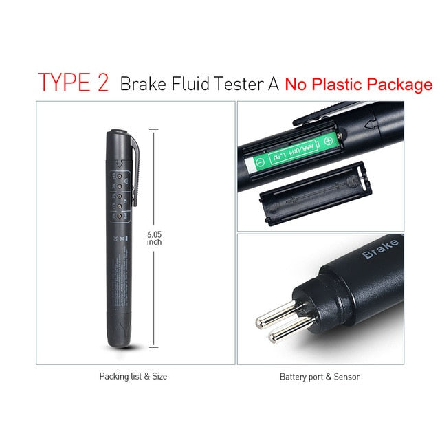 Qualidade do óleo preciso caneta de verificação universal testador fluido freio carro testador bateria veículo ferramenta teste automotivo