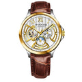 Relógio de pulso mecânico automático masculino marca waknoer relógios de couro negócios moda horas masculino montre relogio masculino saati