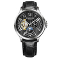 Relógio de pulso mecânico automático masculino marca waknoer relógios de couro negócios moda horas masculino montre relogio masculino saati