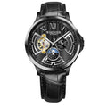 Relógio de pulso mecânico automático masculino marca waknoer relógios de couro negócios moda horas masculino montre relogio masculino saati