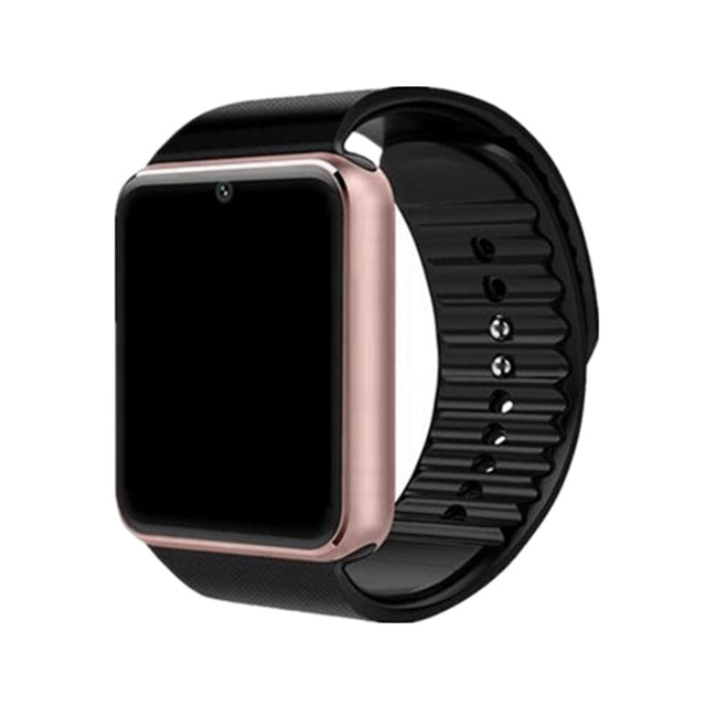 Relógio inteligente gt08 relógio de sincronização notifier apoio sim tf cartão conectividade bluetooth telefone android smartwatch liga