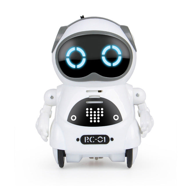 Robô de bolso falando diálogo interativo reconhecimento voz registro cantando dança contando história mini robô inteligente brinquedo