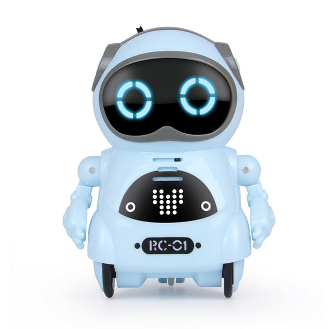 Robô de bolso falando diálogo interativo reconhecimento voz registro cantando dança contando história mini robô inteligente brinquedo