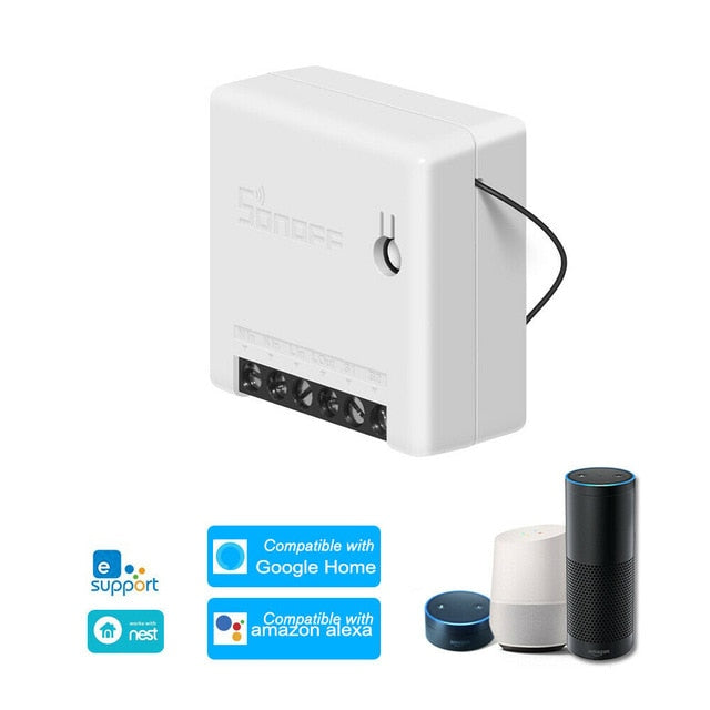 SONOFF MINI Wifi Interruptor Inteligente módulo 110-240V Controlador Temporizador Interruptor de luz de Controle de Voz do Trabalho Com a Amazônia Alexa inicial do Google