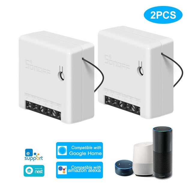 SONOFF MINI Wifi Interruptor Inteligente módulo 110-240V Controlador Temporizador Interruptor de luz de Controle de Voz do Trabalho Com a Amazônia Alexa inicial do Google