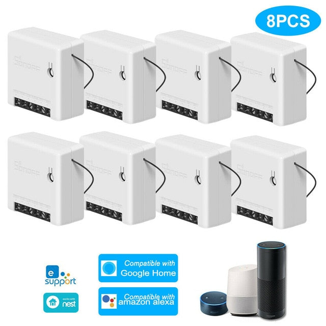 SONOFF MINI Wifi Interruptor Inteligente módulo 110-240V Controlador Temporizador Interruptor de luz de Controle de Voz do Trabalho Com a Amazônia Alexa inicial do Google