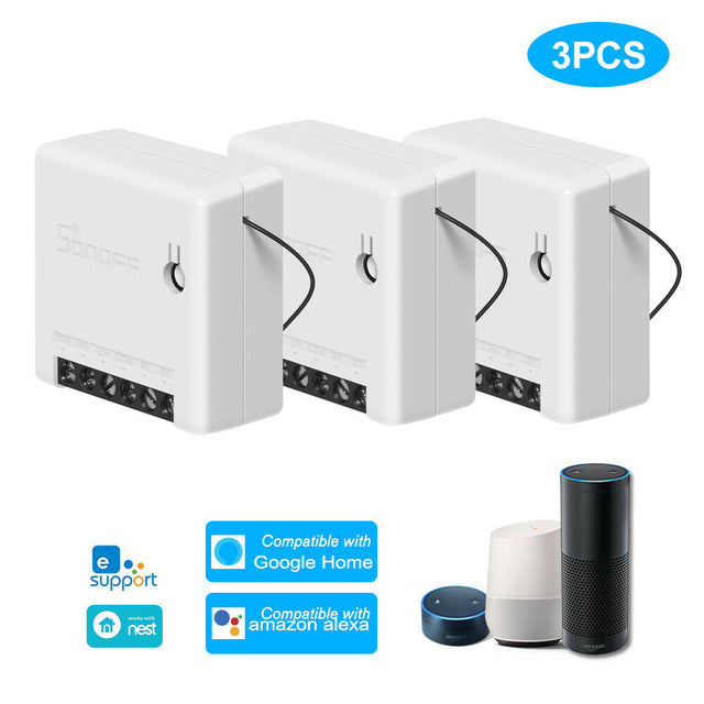 SONOFF MINI Wifi Interruptor Inteligente módulo 110-240V Controlador Temporizador Interruptor de luz de Controle de Voz do Trabalho Com a Amazônia Alexa inicial do Google