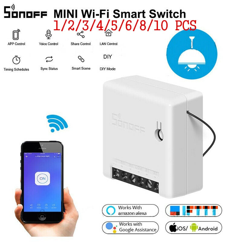 SONOFF MINI Wifi Interruptor Inteligente módulo 110-240V Controlador Temporizador Interruptor de luz de Controle de Voz do Trabalho Com a Amazônia Alexa inicial do Google