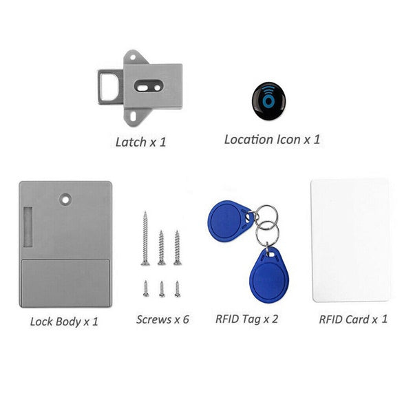 Shgo-invisível escondido rfid abertura livre sensor inteligente armário de bloqueio armário armário sapato armário gaveta fechadura da porta