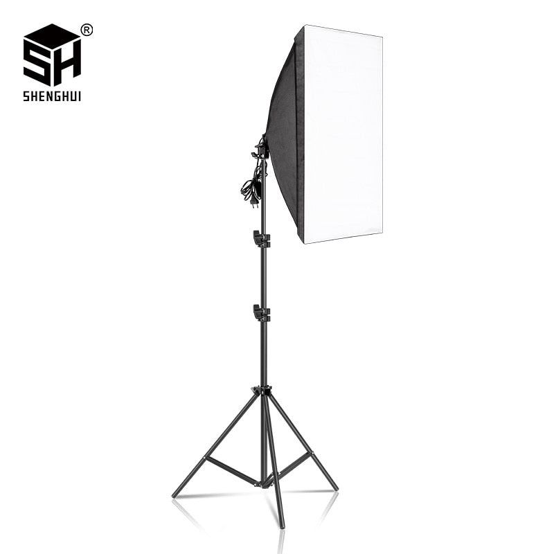 Sistema de luz contínua profissional dos jogos de iluminação 50x70 cm da fotografia softbox para o equipamento do estúdio da foto