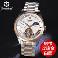 Suíça relógio mecânico automático masculino bestdon marca de luxo tourbillon relógios aço completo à prova dwaterproof água relogio masculino 7113g