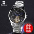 Suíça relógio mecânico automático masculino bestdon marca de luxo tourbillon relógios aço completo à prova dwaterproof água relogio masculino 7113g