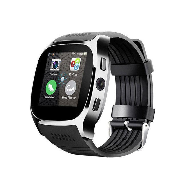 T8 bluetooth relógio inteligente com câmera whatsapp apoio sim cartão tf pedômetro chamada esportes smartwatch para o telefone android pk q18 dz09